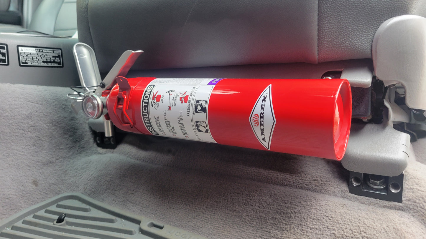 Seat Front Accessory/Fire Extinguisher Mounts