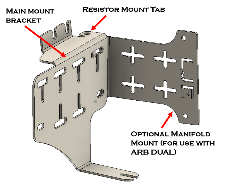 100 Series ARB Compressor Engine Bay Mount