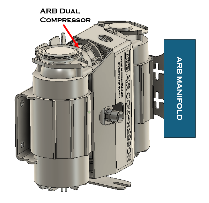 100 Series ARB Compressor Engine Bay Mount