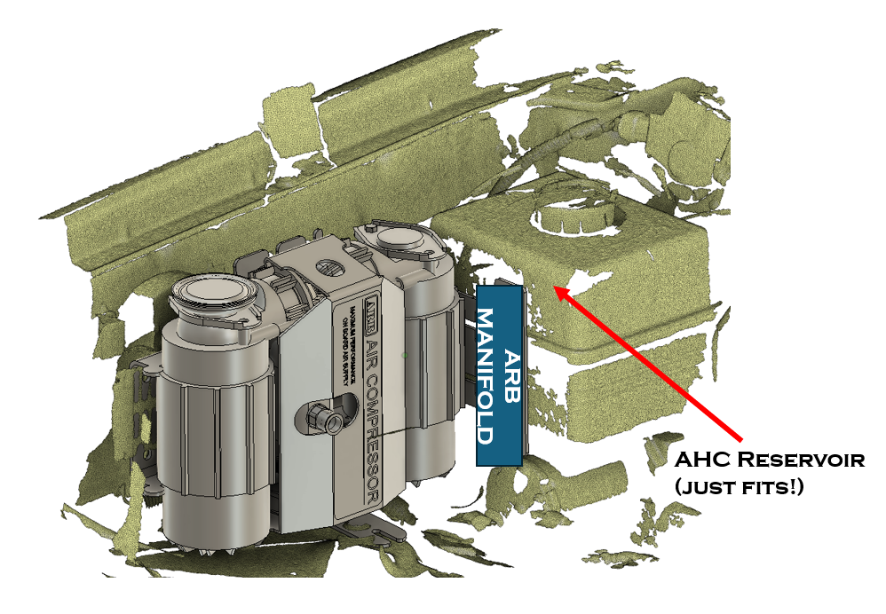 100 Series ARB Compressor Engine Bay Mount