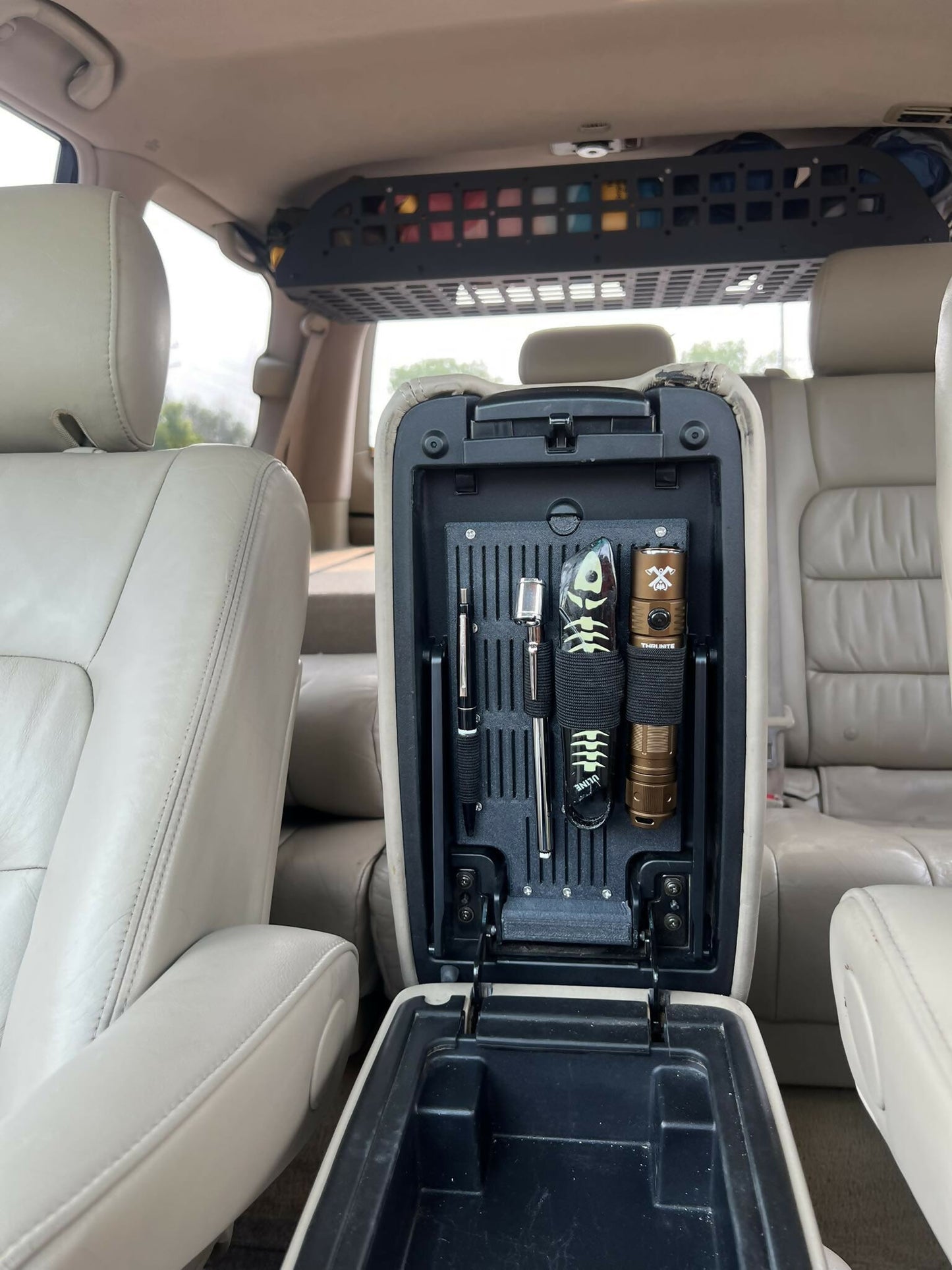 Center Console Lid Organizer Rack for the 100 Series Landcruiser/LX470